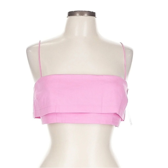 Lovers & Friends Lorelei Bra Top in Pink Crop Women’s Large - Picture 2 of 7